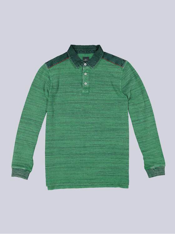 engbers Herren Langarm-Shirt mit Polokragen Grün 34331