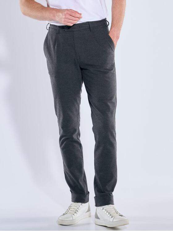 ENGBERS GERMANY Herren Hose in innovativer Wolloptik Dunkelgrau 39621