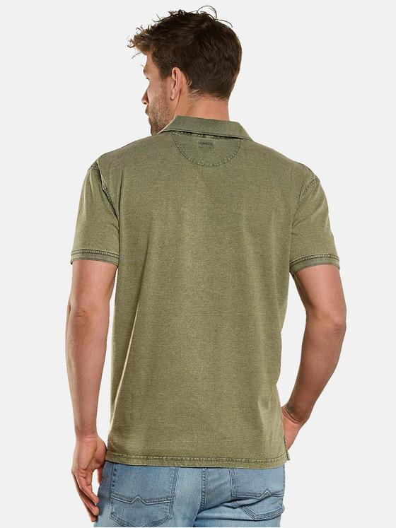 engbers Herren Polo-Shirt gestreift Oliv 33139