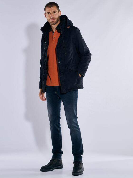 engbers Herren Jacke mit abnehmbarer Kapuze Blau 37460