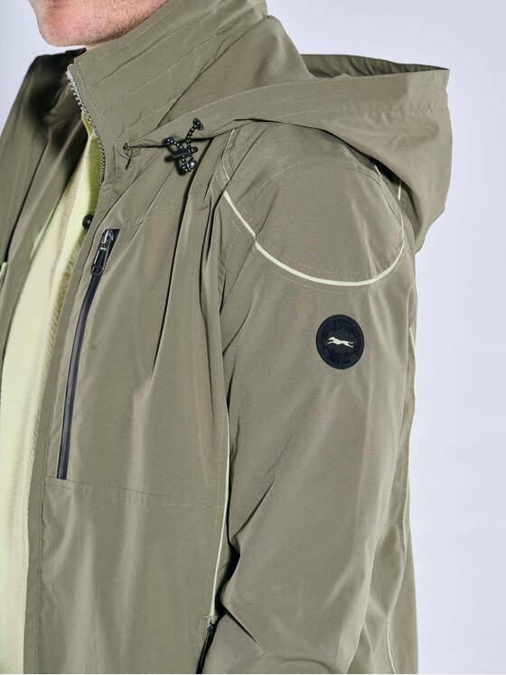 engbers Herren Übergangsjacke mit abnehmbarer Kapuze Khaki 38372