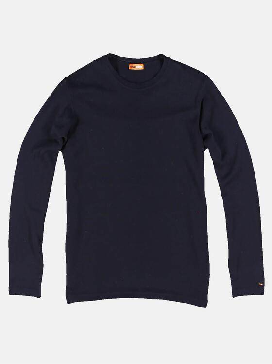 emilio adani Herren Pullover aus reiner Merino Wolle Blau 30803