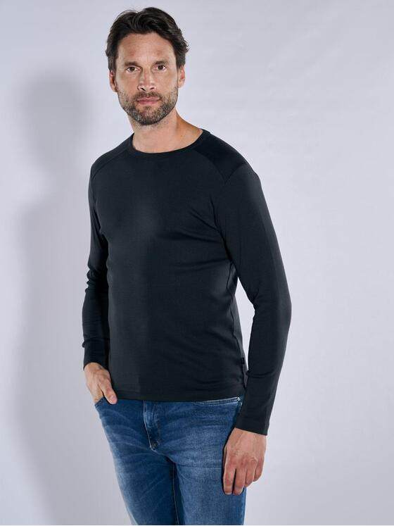 engbers Herren Langarm-Shirt "My Favorite" organic Schwarz 37588