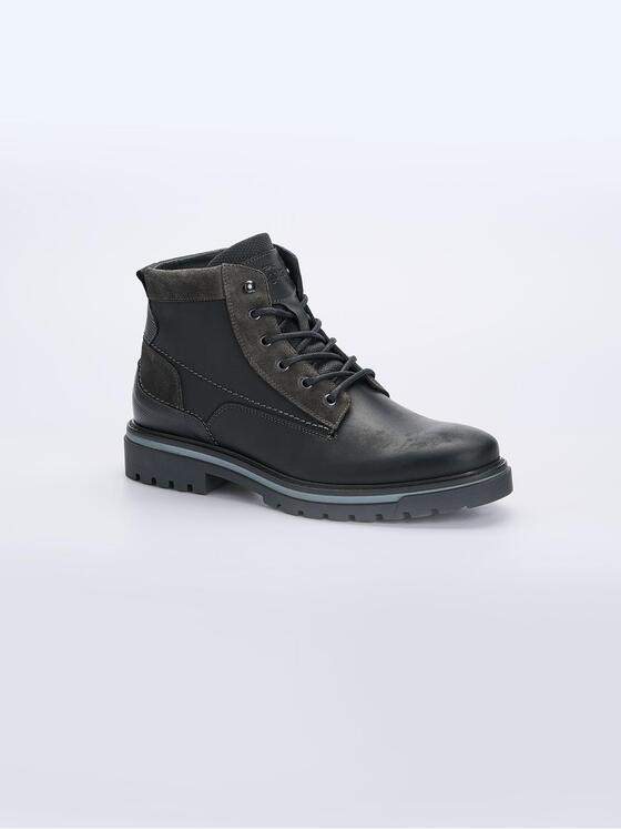 engbers Herren Boots aus Leder Schwarz 37768