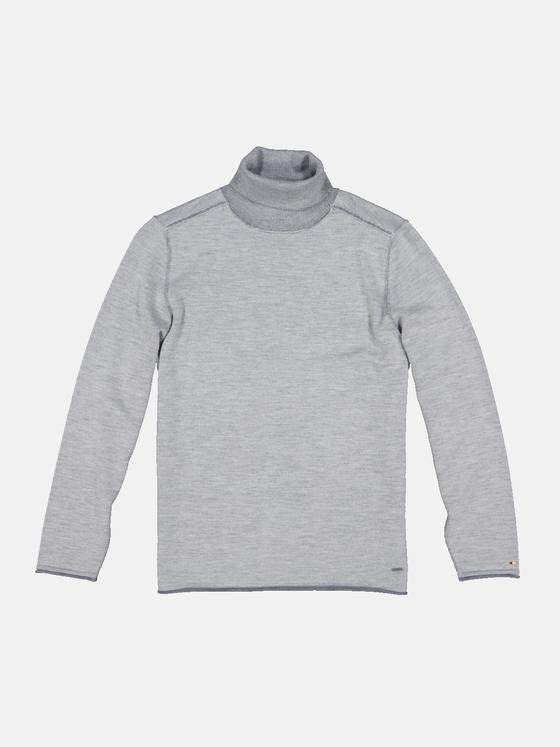 emilio adani Herren Pullover aus Merinowolle Grau 33845