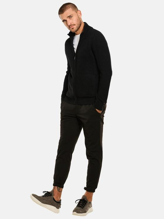 emilio adani Herren Cardigan strukturiert Schwarz 34083