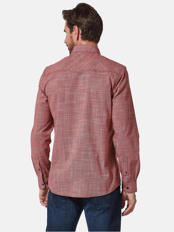 engbers Herren Langarm-Hemd uni Rot 35219