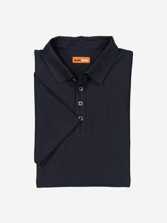 emilio adani Herren Polo-Shirt strukturiert Schwarz 37293
