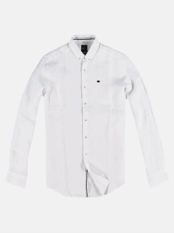 engbers Herren Langarmhemd uni Reinweiss 32217