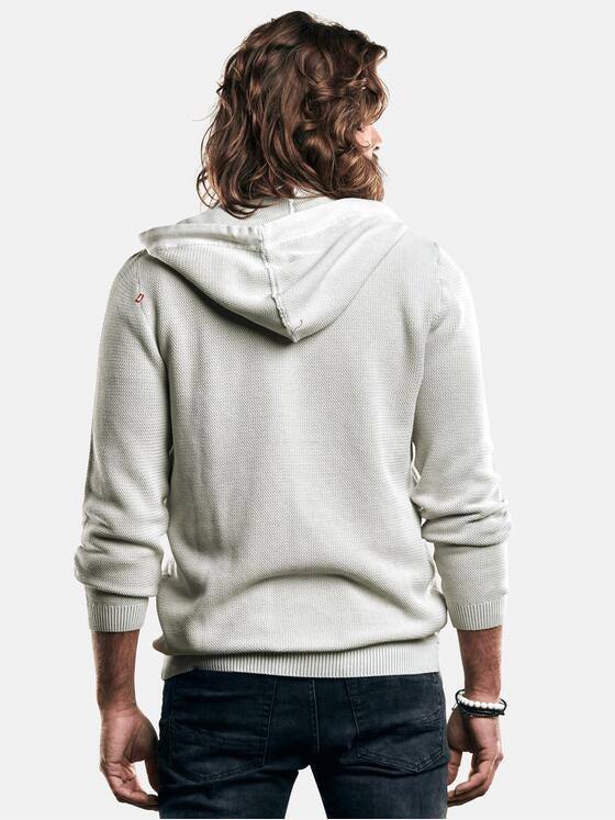 emilio adani Herren softer Strick-Hoodie Hellgrau 29280
