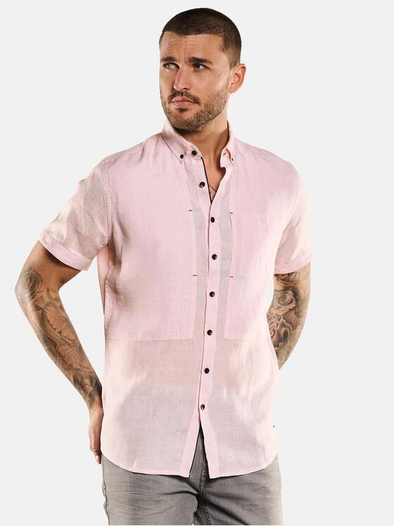 emilio adani Herren Hemd uni Rosa 32983