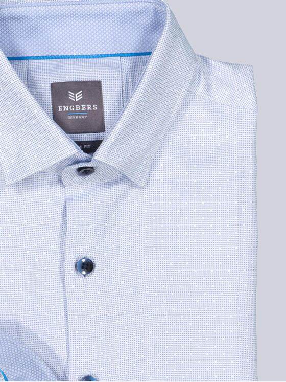 ENGBERS GERMANY Herren Langarm-Hemd in eleganter Optik Blau 35696