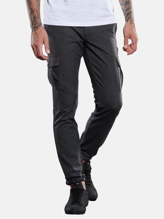 emilio adani Herren Cargo-Hose mit Tunnelzug Grau 33322
