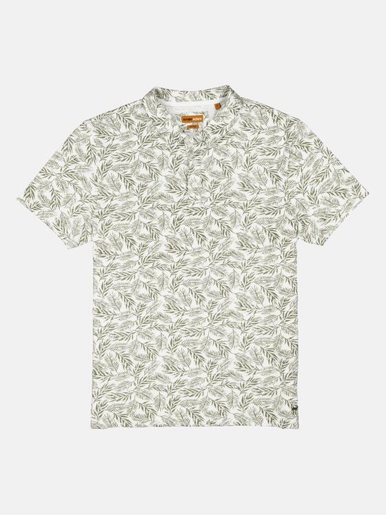 emilio adani Herren Polo-Shirt gemustert Weiß 34977