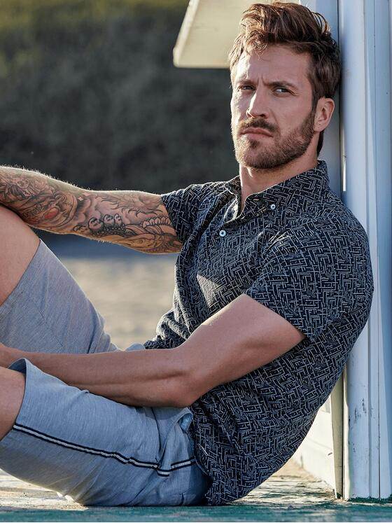 emilio adani Herren Baumwoll-Poloshirt mit Jacquard-Struktur Schwarz 29888