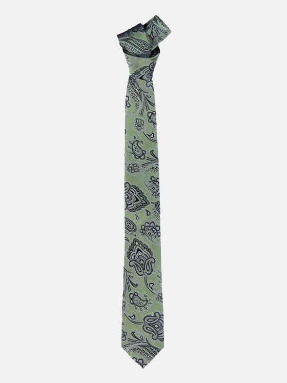 engbers Herren Krawatte mit Paisley Muster Grasgruen 31358
