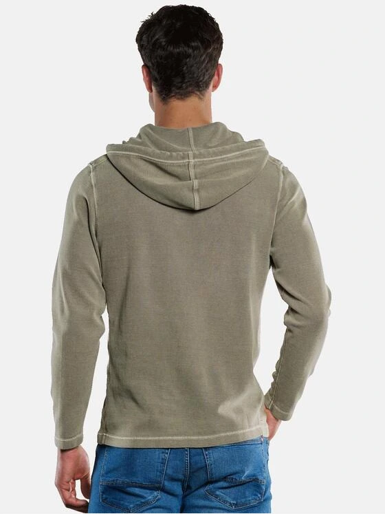 Herren Langarm-T-Shirt Mit Kapuze Sport Fitnessstudio Opa Muskel-Slim