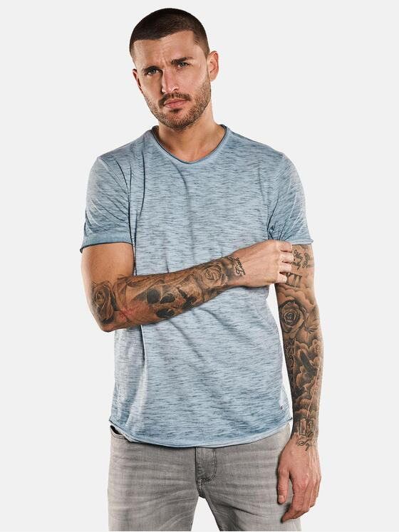 emilio adani Herren T-Shirt gestreift Türkis 33025