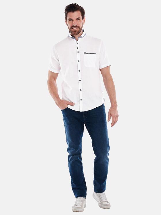 engbers Herren Kurzarm-Hemd uni Weiß 34950