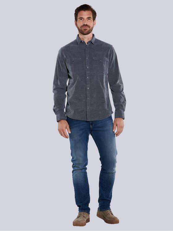 engbers Herren Langarm-Hemd uni Blau 35544