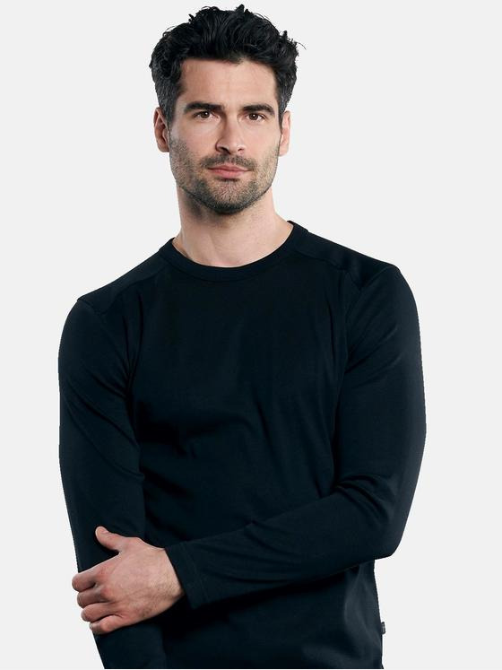 engbers Herren Langarm-Shirt "My Favorite" Schwarz 32809