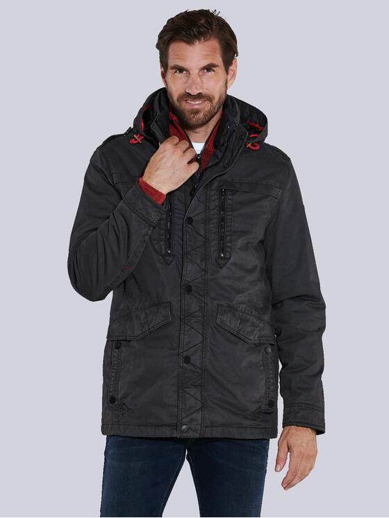 engbers Herren Parka mit abnehmbarer Kapuze Grau 35587
