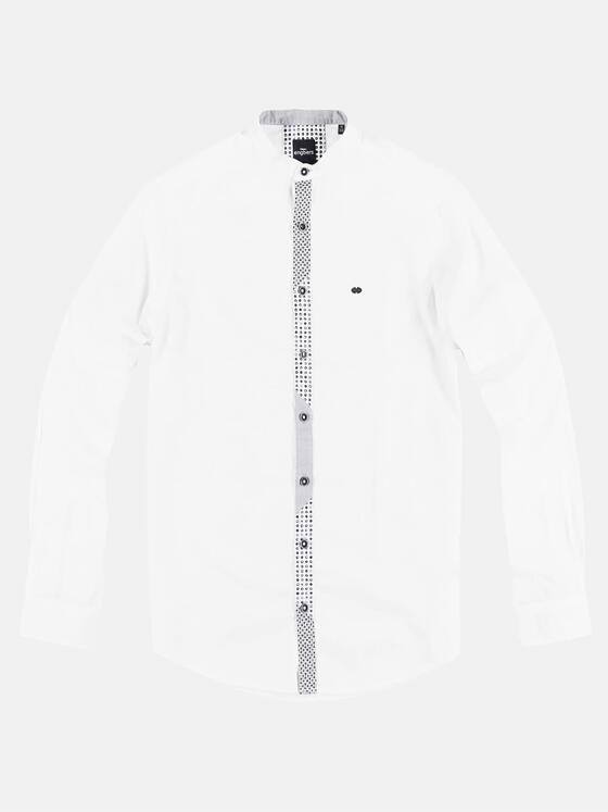 engbers Herren Hemd mit stylischer Knopfleiste Reinweiss 29376