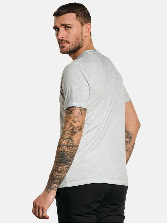 emilio adani Herren Henley T-Shirt Grau 33021