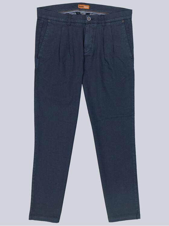 emilio adani Herren Chino mit Bundfalte Saphirblau 39107