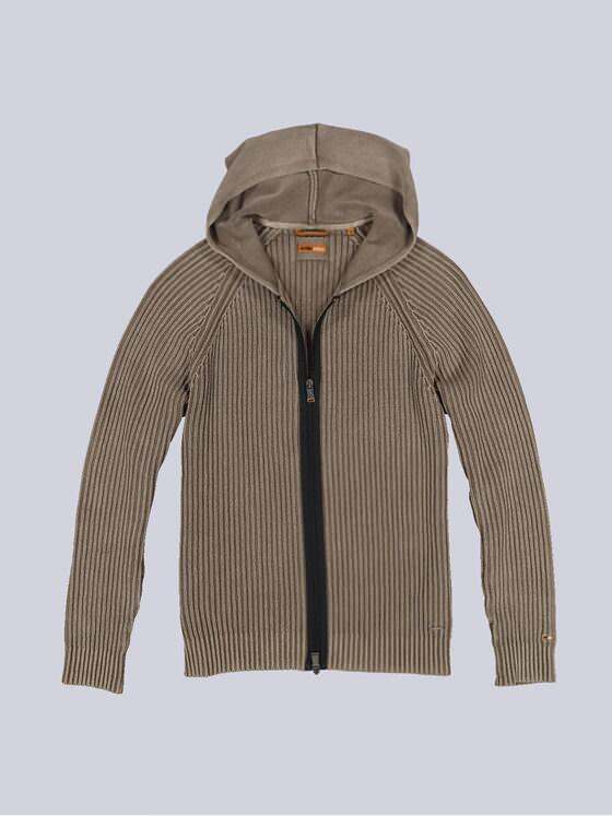 emilio adani Herren Cardigan strukturiert Beige 33811