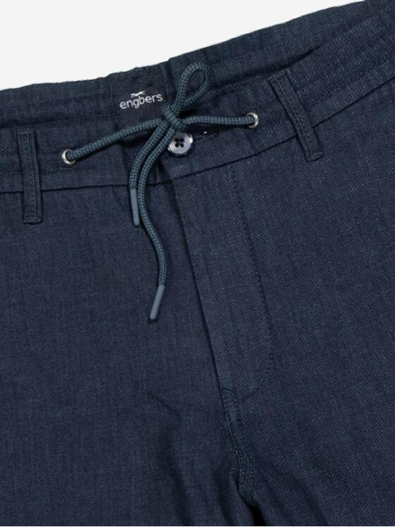 engbers Herren Chino mit Leinenanteil Blau 37039