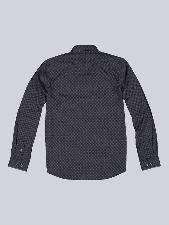 engbers Herren Langarm-Hemd gemustert Schwarz 33799