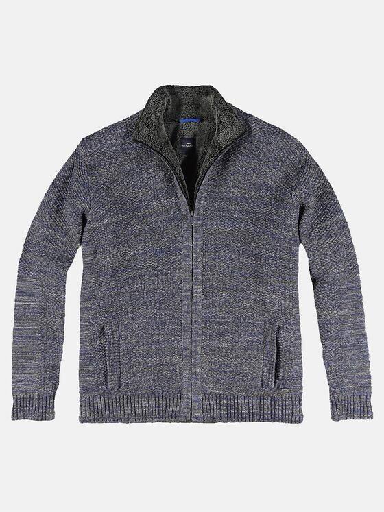 engbers Herren Strickjacke mit Fleece gefüttert Indigoblau 32034