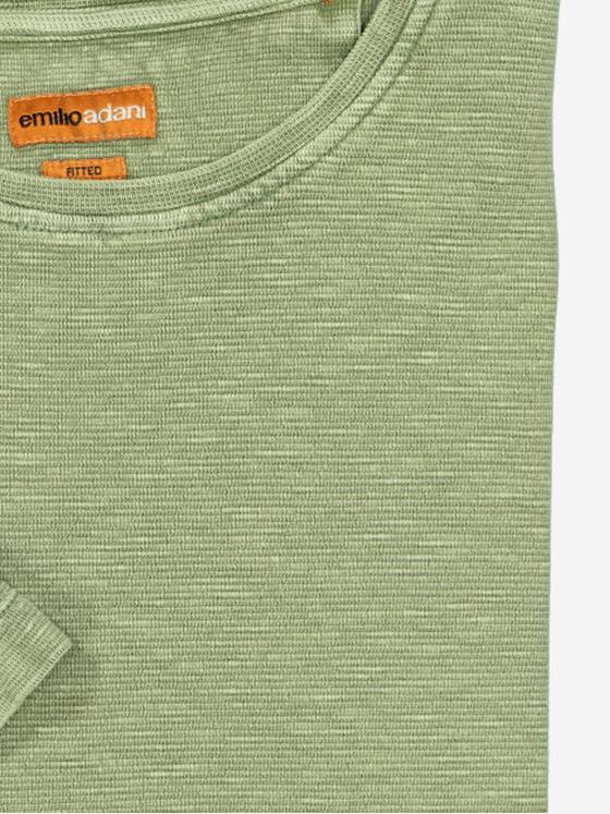 emilio adani Herren T-Shirt slim fit Grün 36981