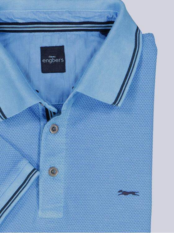 engbers Herren Polo-Shirt uni Mittelblau 38963