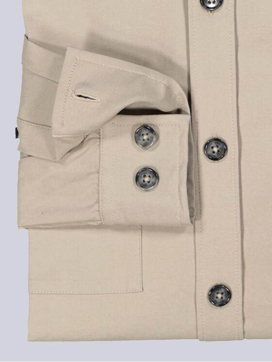 emilio adani Herren Langarm-Hemd slim fit Beige 36189