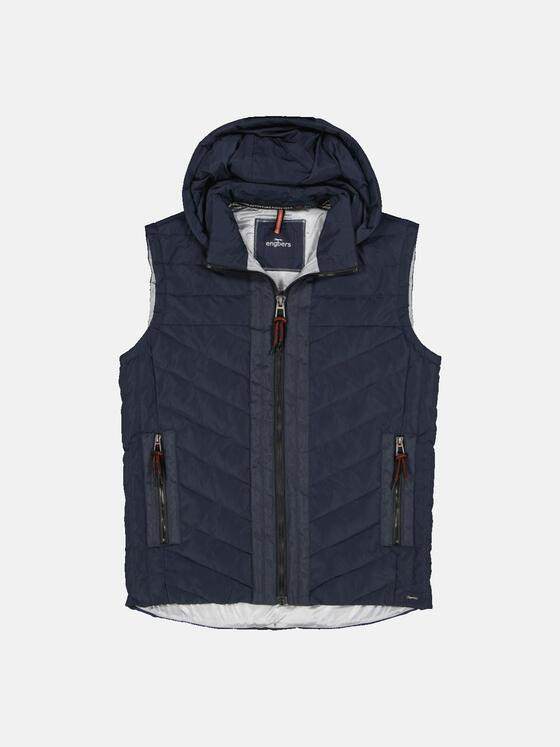 engbers Herren Steppweste mit Kapuze Saphirblau 33293