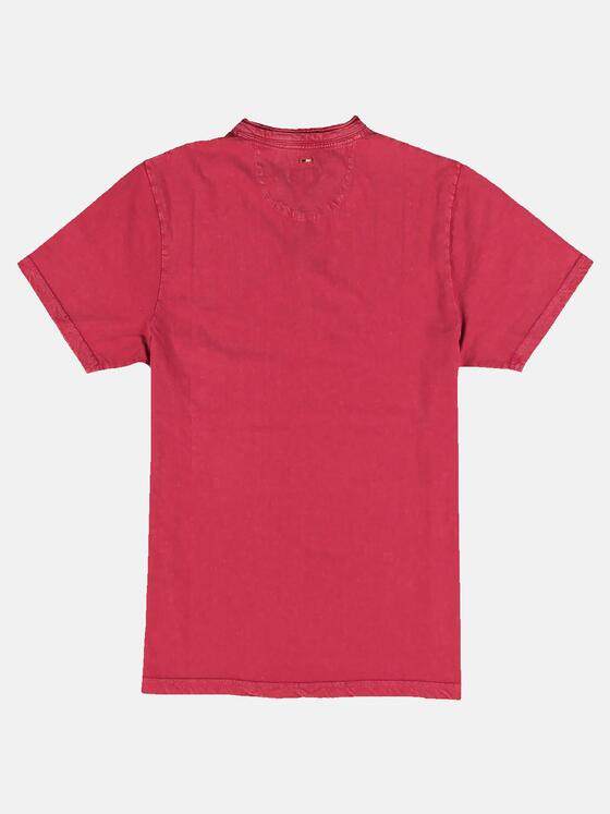 emilio adani Herren Henley Shirt Rot 31124