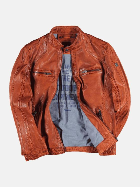engbers Herren Lederjacke Blutorange 32182