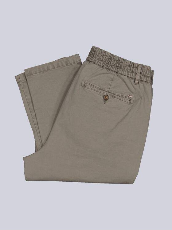 emilio adani Herren Chino mit Gummibund Weiß 35255