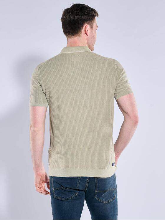 engbers Herren Strick Polo-Shirt Khaki 38562