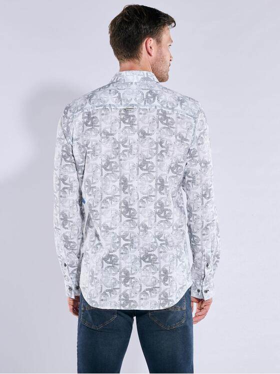 engbers Herren Langarm-Hemd gemustert Blau 37331