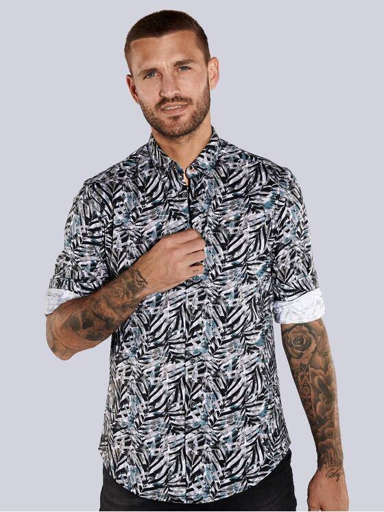 emilio adani Herren Langarm-Hemd slim fit Grün 35577