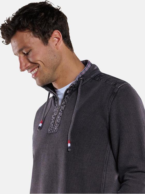 engbers Herren Sweatshirt Stehkragen Schwarz 33739