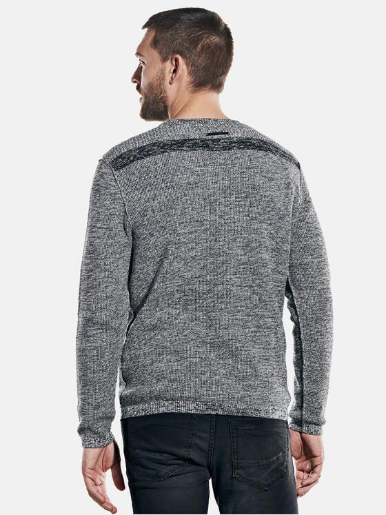 emilio adani Herren Pullover Rundhals Schwarz 31960