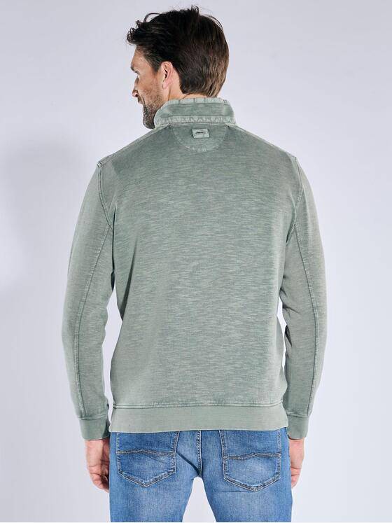 engbers Herren Sweatshirt strukturiert Gruen 39539