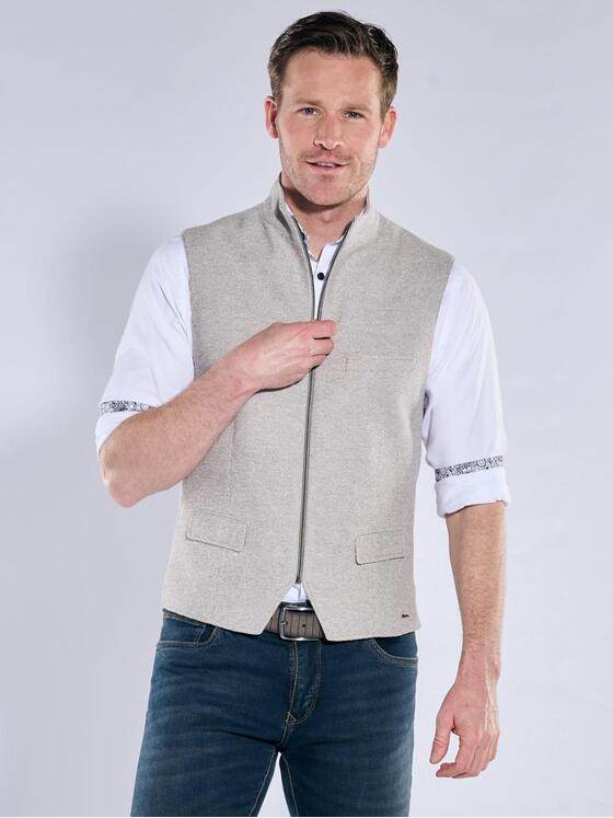 engbers Herren Sakko-Weste mit Zipper Beige 40024