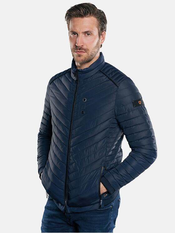emilio adani Herren Jacke mit dezenten Kontrastelementen Blau 30017
