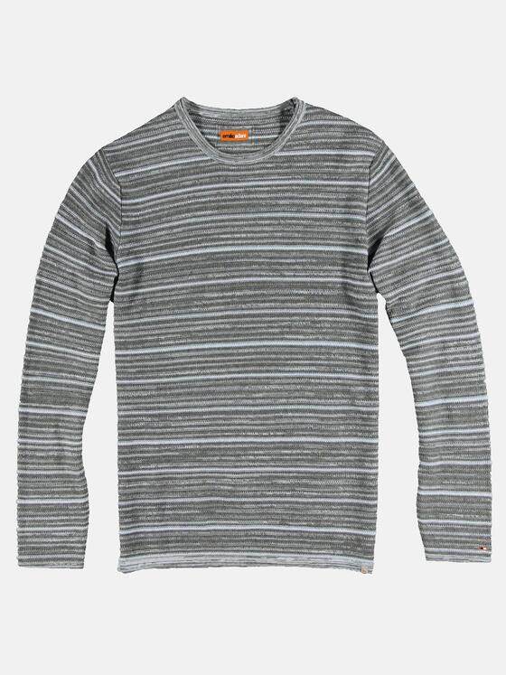 emilio adani Herren Rundhals Pullover Grau 31229