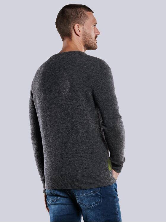 emilio adani Herren Rundhals Pullover Grau 33893